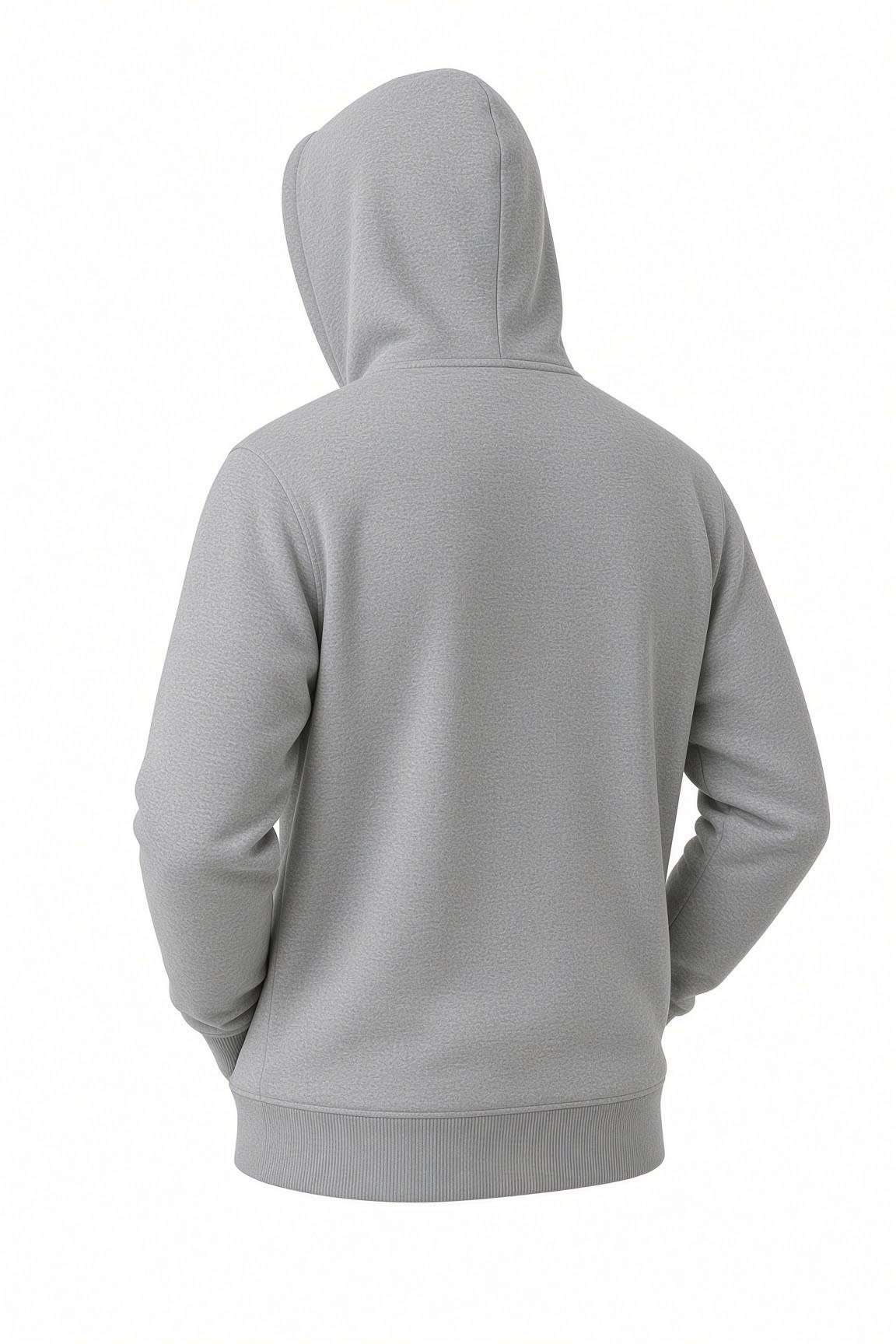 Moxy Unisex Fermuarlı Kapüşonlu İki İplik Şardonlu Sweatshirt Rahat Kalıp Kanguru Cepli Basic Hırka