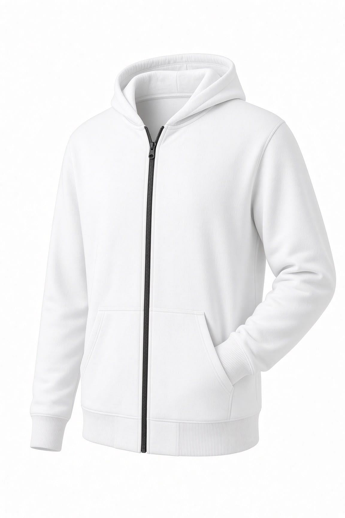 Moxy Unisex Fermuarlı Kapüşonlu İki İplik Şardonlu Sweatshirt Rahat Kalıp Kanguru Cepli Basic Hırka