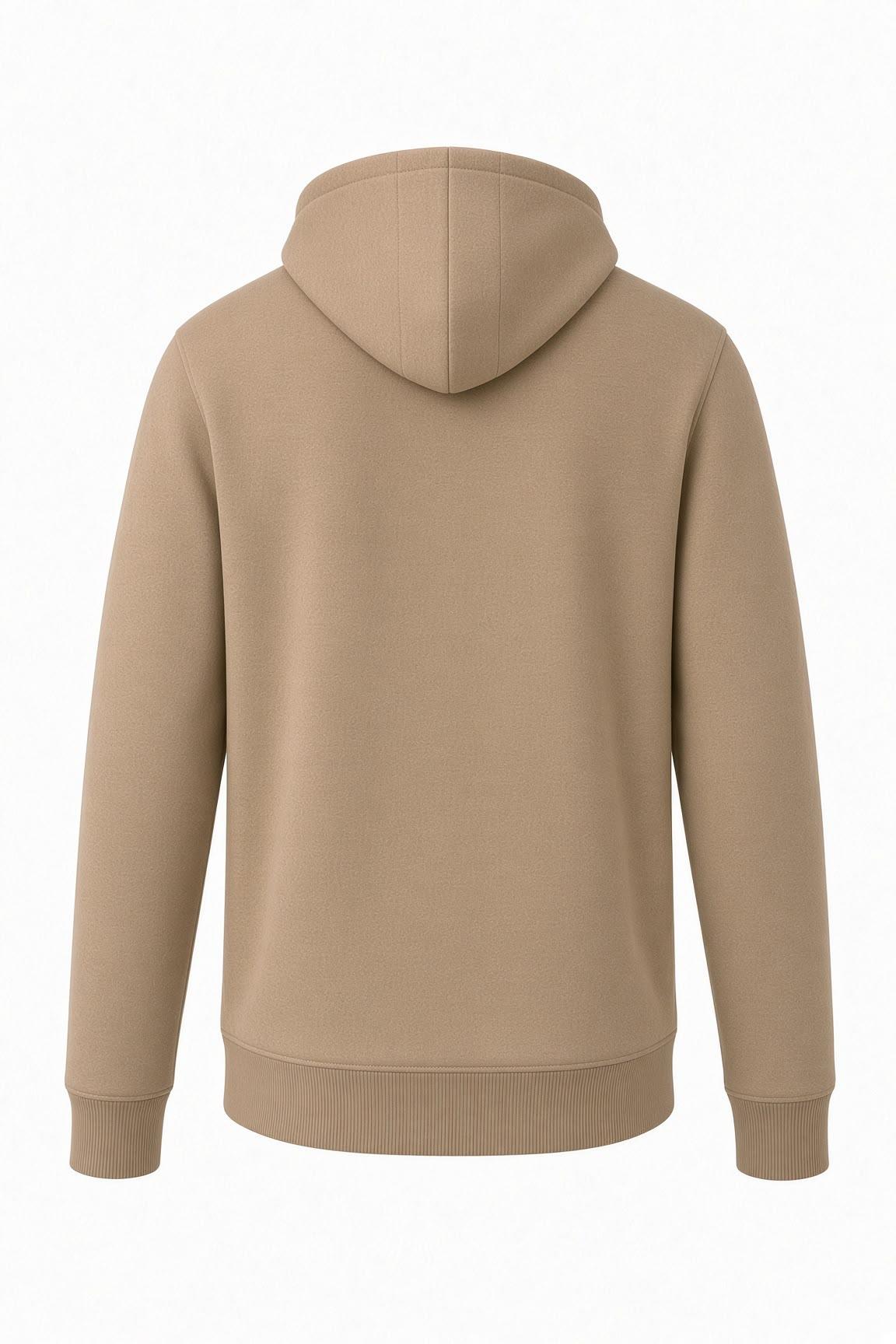 Moxy Unisex Fermuarlı Kapüşonlu İki İplik Şardonlu Sweatshirt Rahat Kalıp Kanguru Cepli Basic Hırka