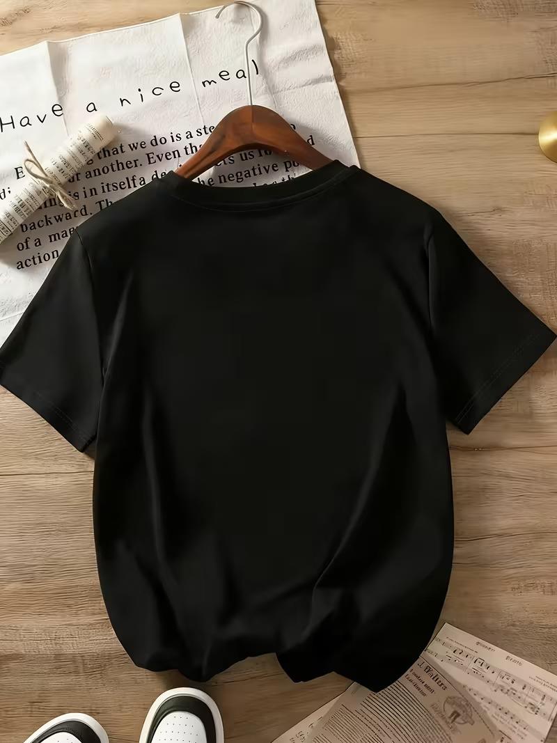 Limoncella "La Dolce Vita" Baskılı Oversize Pamuklu Kadın T-Shirt