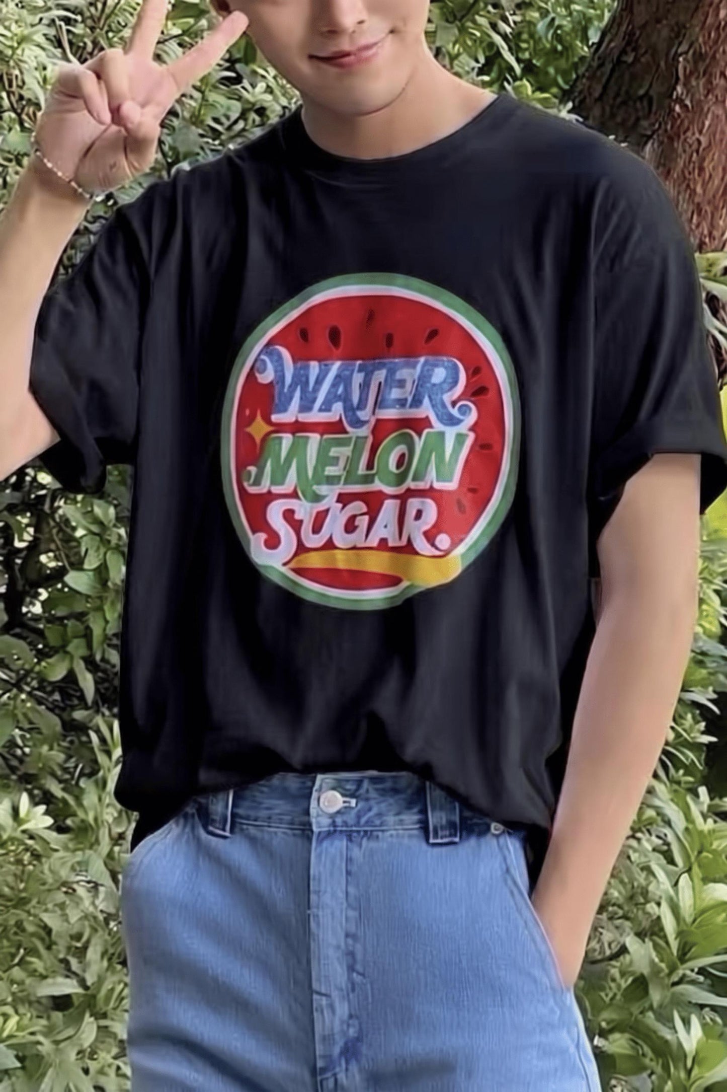 Watermelon Sugar Retro Baskılı Oversize Unisex Pamuklu Tişört