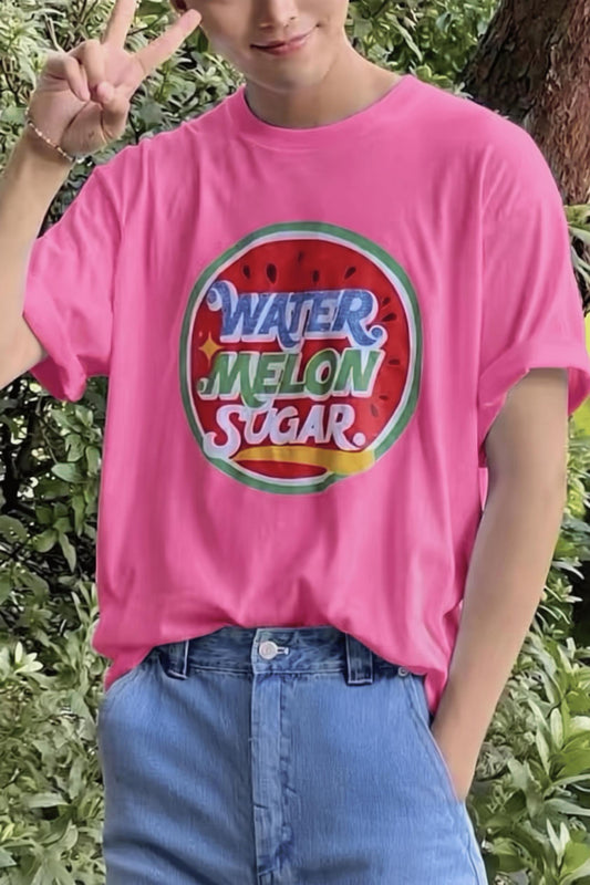 Watermelon Sugar Retro Baskılı Oversize Unisex Pamuklu Tişört