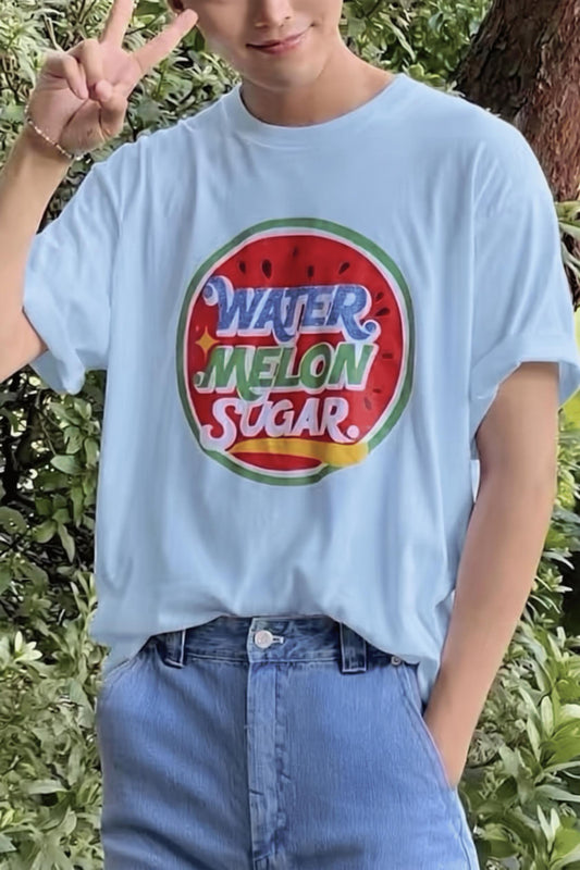 Watermelon Sugar Retro Baskılı Oversize Unisex Pamuklu Tişört