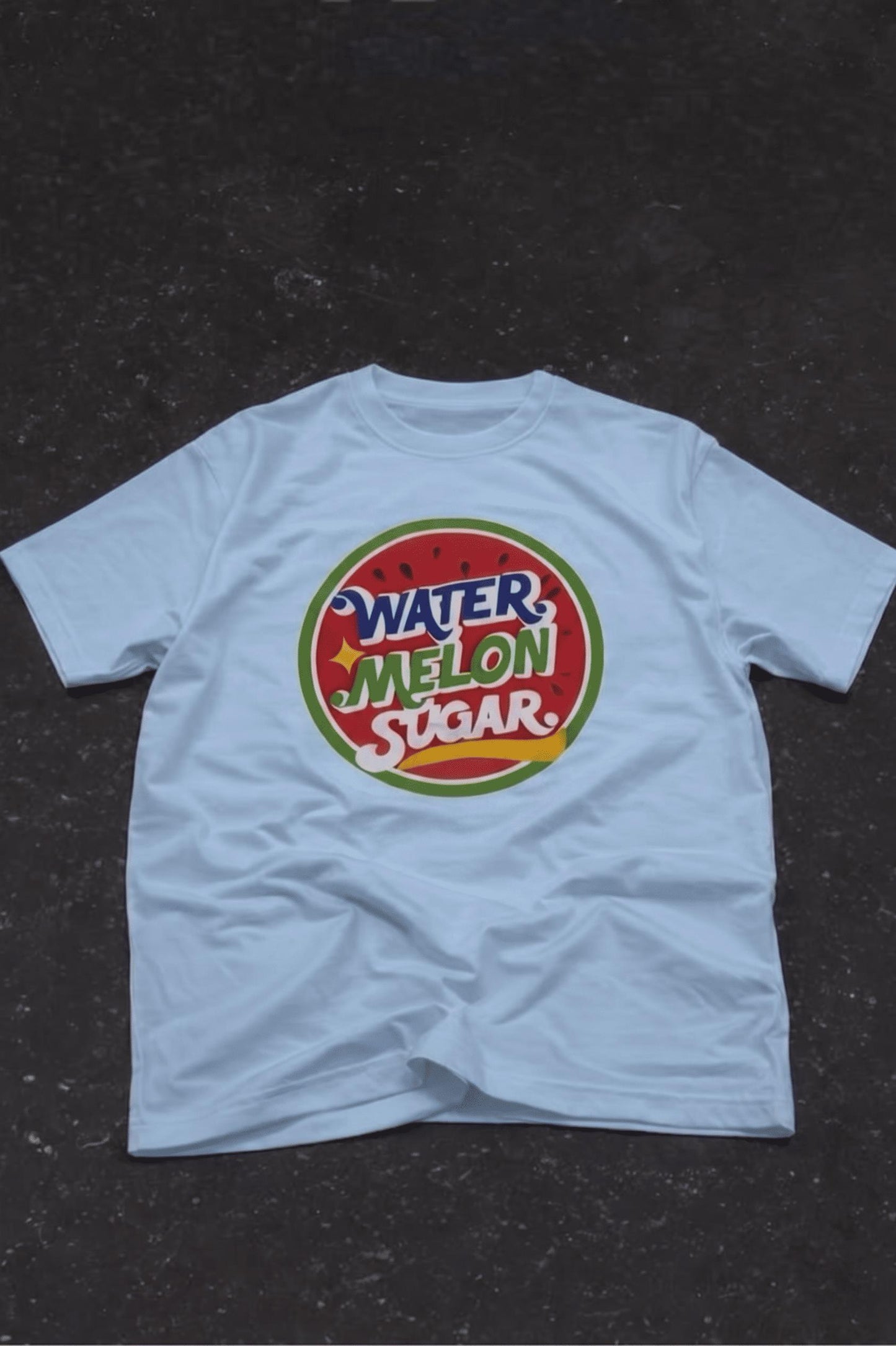 Watermelon Sugar Retro Baskılı Oversize Unisex Pamuklu Tişört