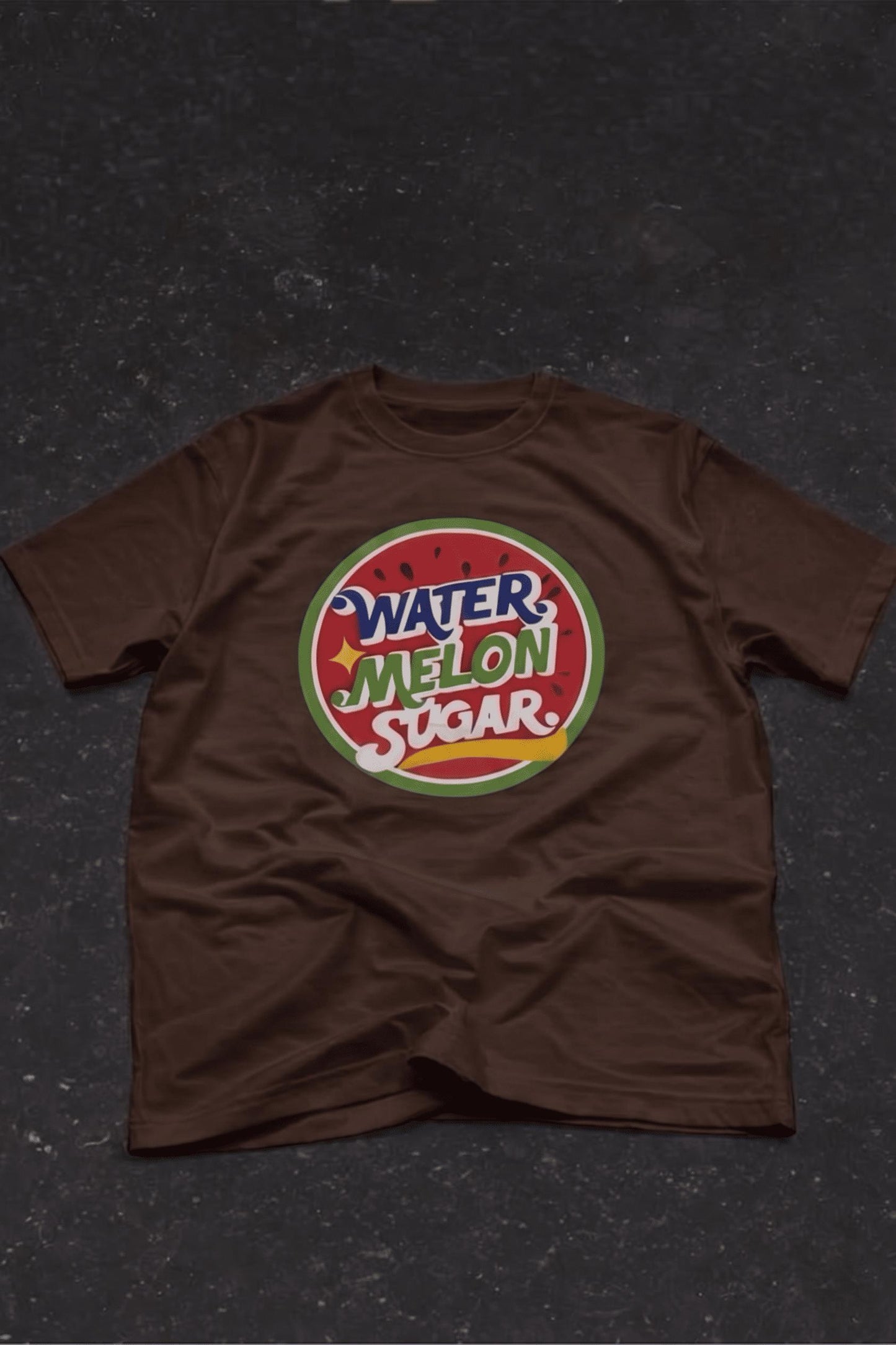 Watermelon Sugar Retro Baskılı Oversize Unisex Pamuklu Tişört