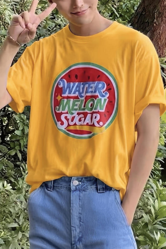 Watermelon Sugar Retro Baskılı Oversize Unisex Pamuklu Tişört