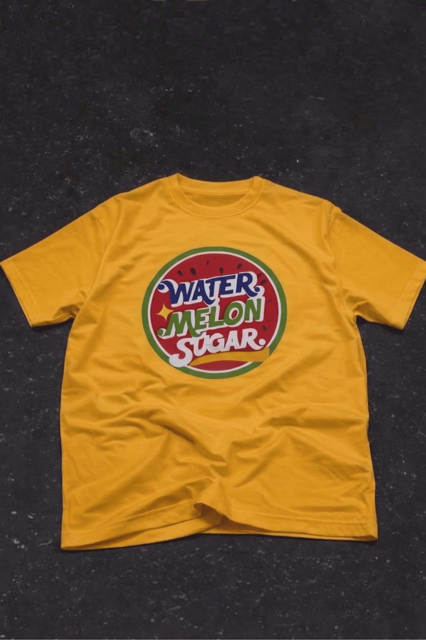 Watermelon Sugar Retro Baskılı Oversize Unisex Pamuklu Tişört