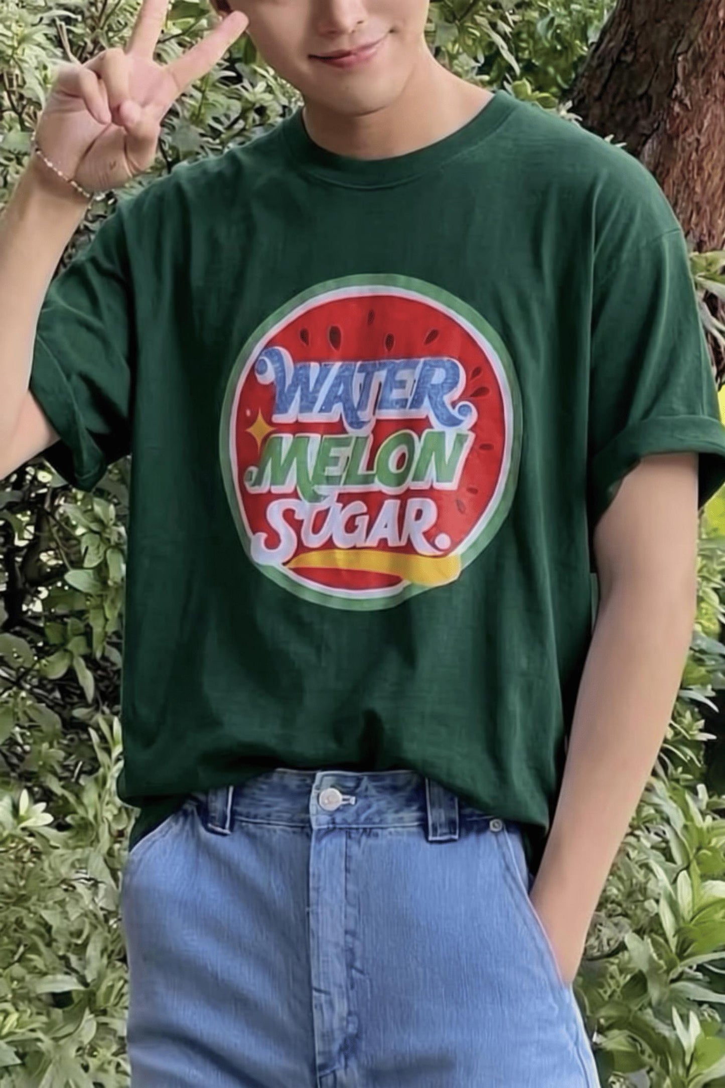 Watermelon Sugar Retro Baskılı Oversize Unisex Pamuklu Tişört