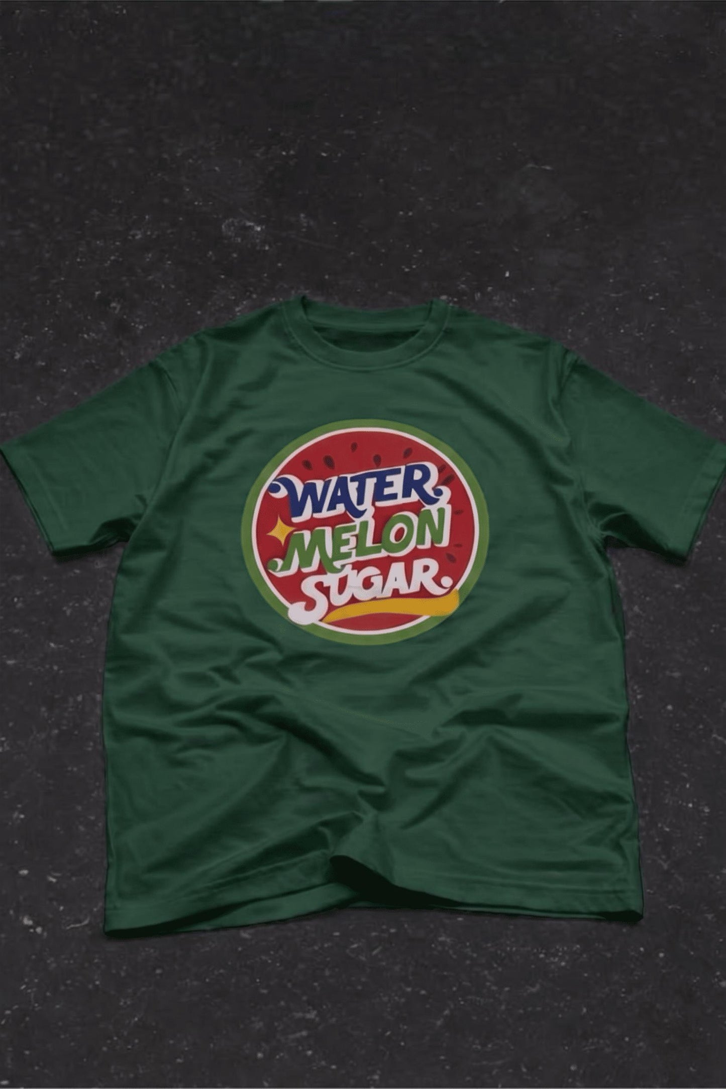 Watermelon Sugar Retro Baskılı Oversize Unisex Pamuklu Tişört
