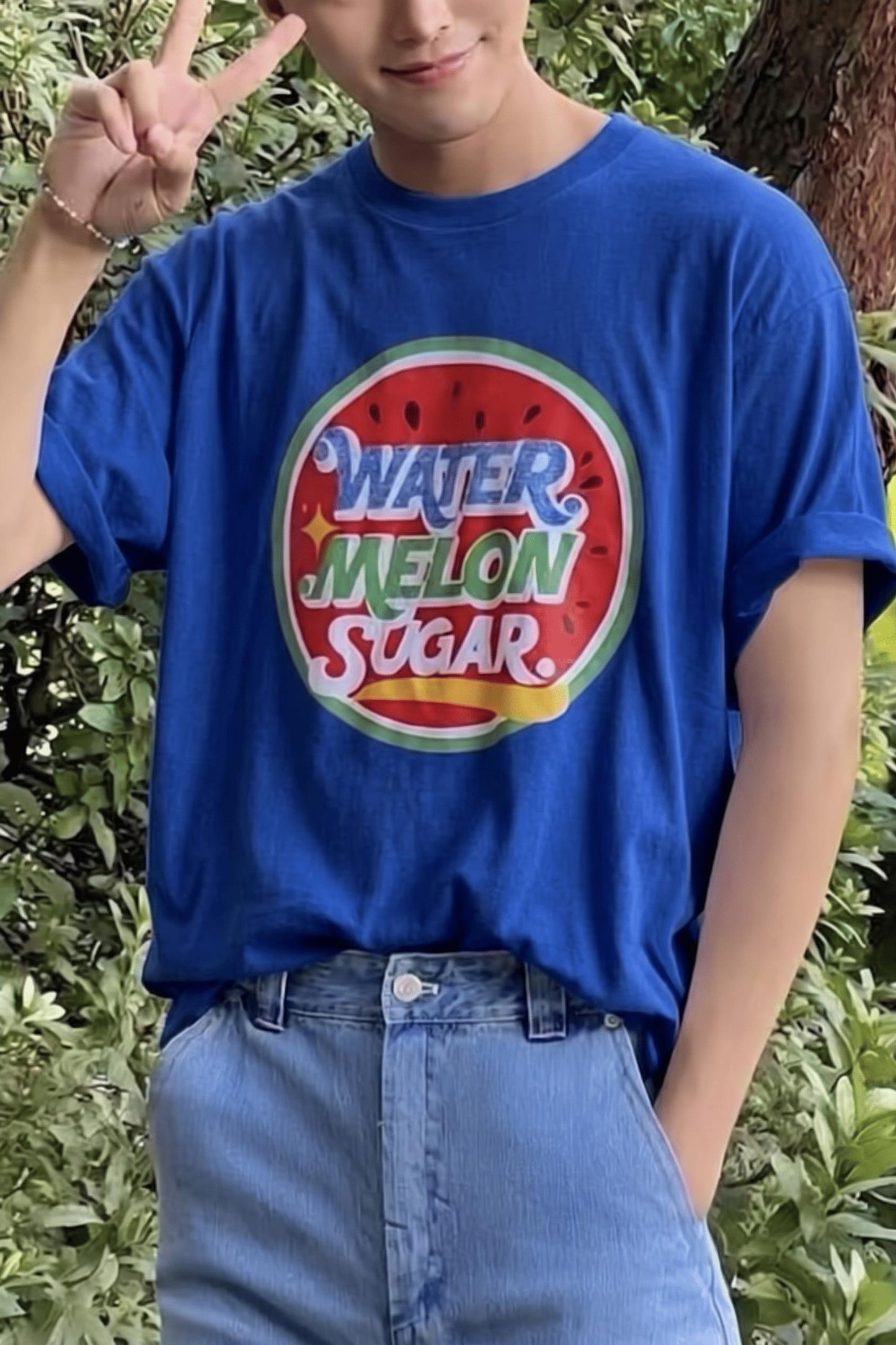 Watermelon Sugar Retro Baskılı Oversize Unisex Pamuklu Tişört