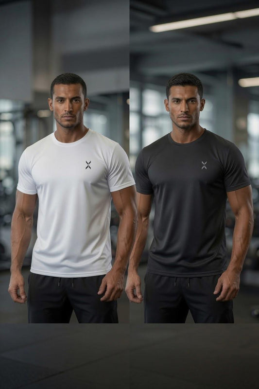 Xylon 2'li Paket Mikro Polyester Nefes Alabilen Hafif Perform Antrenman Sporcu Erkek Tshirt