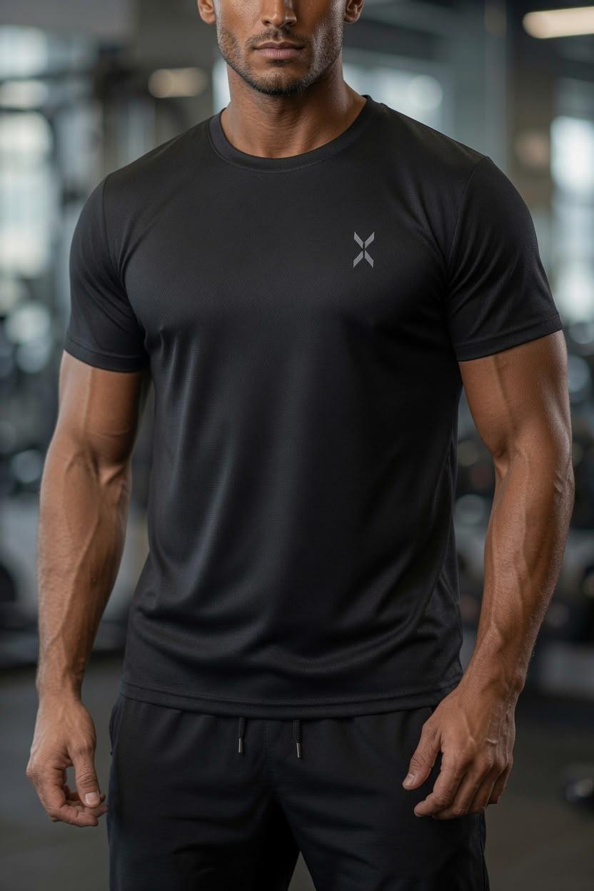 Xylon 2'li Paket Mikro Polyester Nefes Alabilen Hafif Perform Antrenman Sporcu Erkek Tshirt