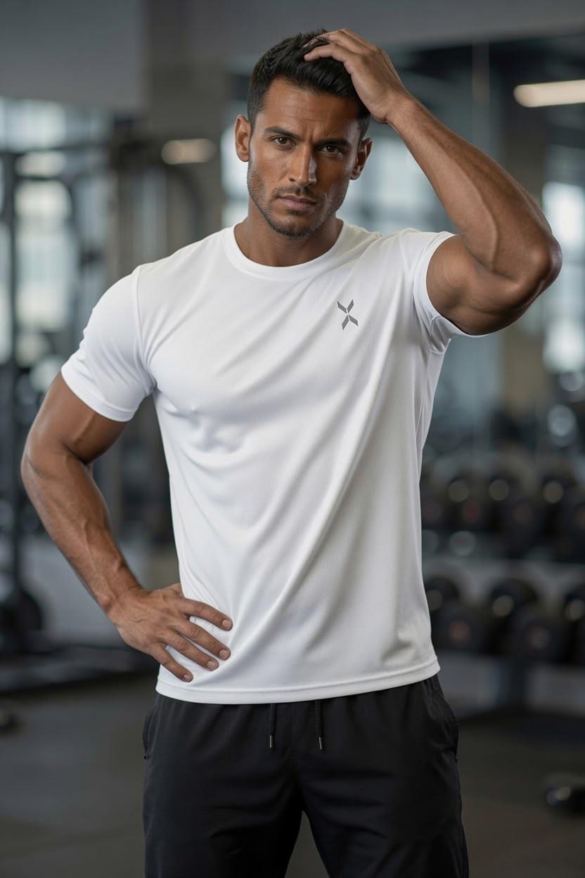 Xylons Mikro Polyester Nefes Alabilen Hafif Perform Antrenman Sporcu Erkek Tshirt
